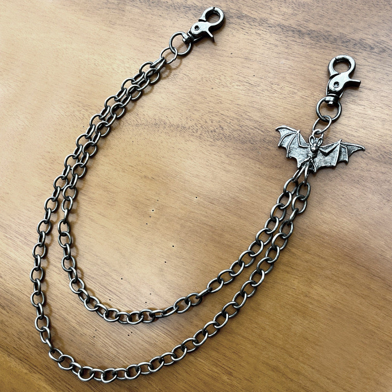 Goth bat keychain
