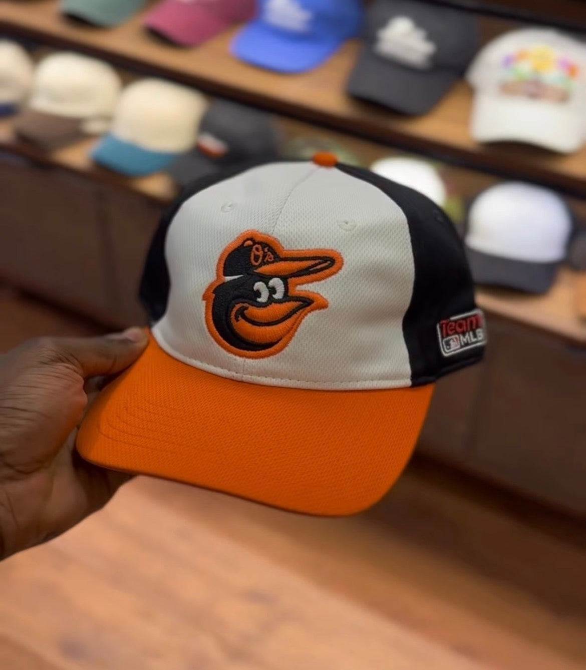 OC orange white dad hat