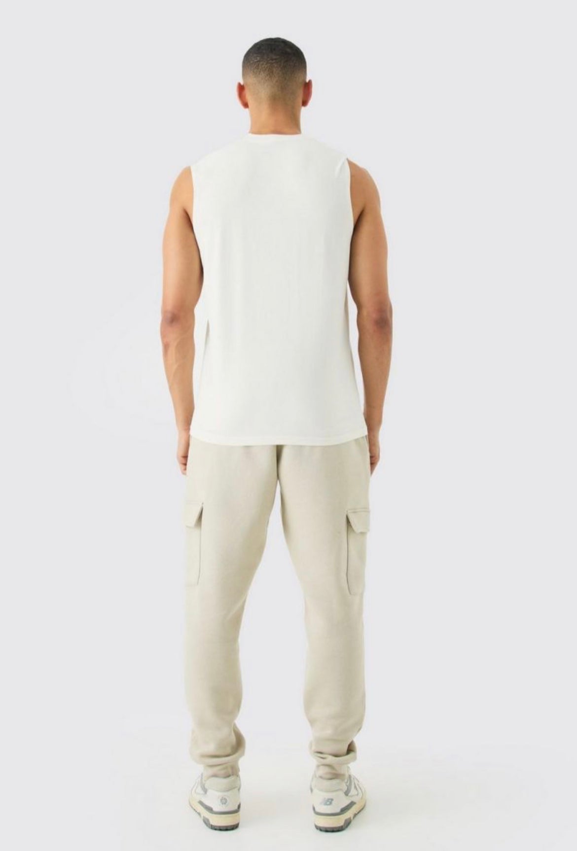 Boohoo basic tank top in ecru