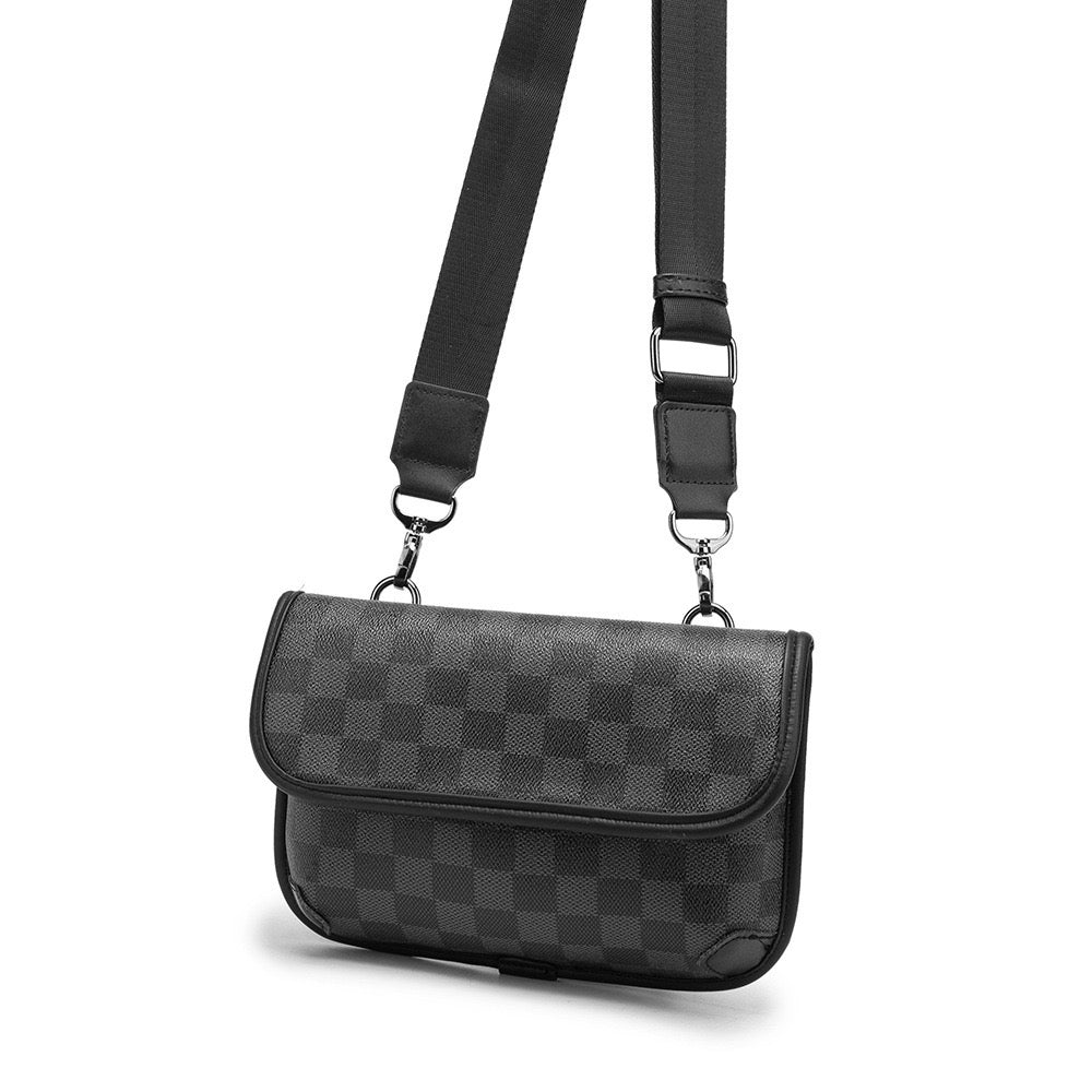Checked pattern crossbody bag