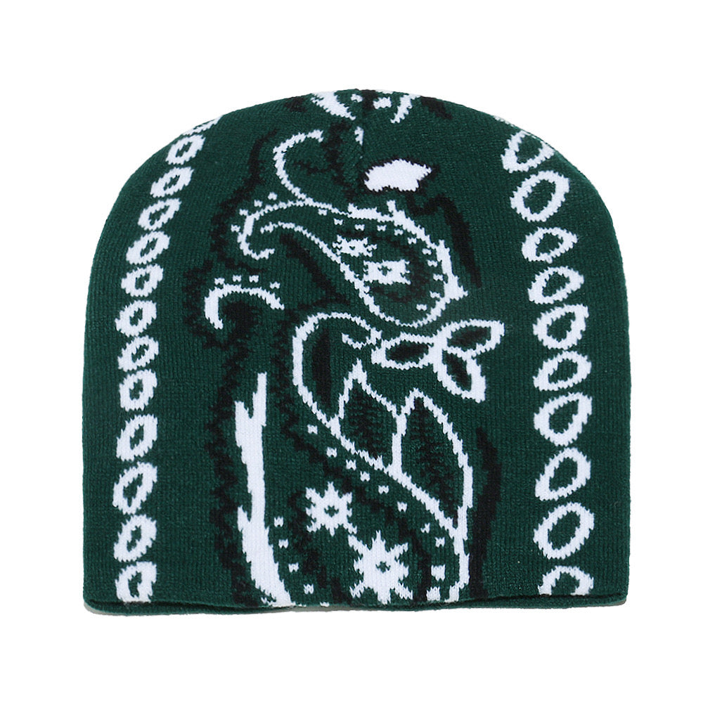 Paisley print beanie