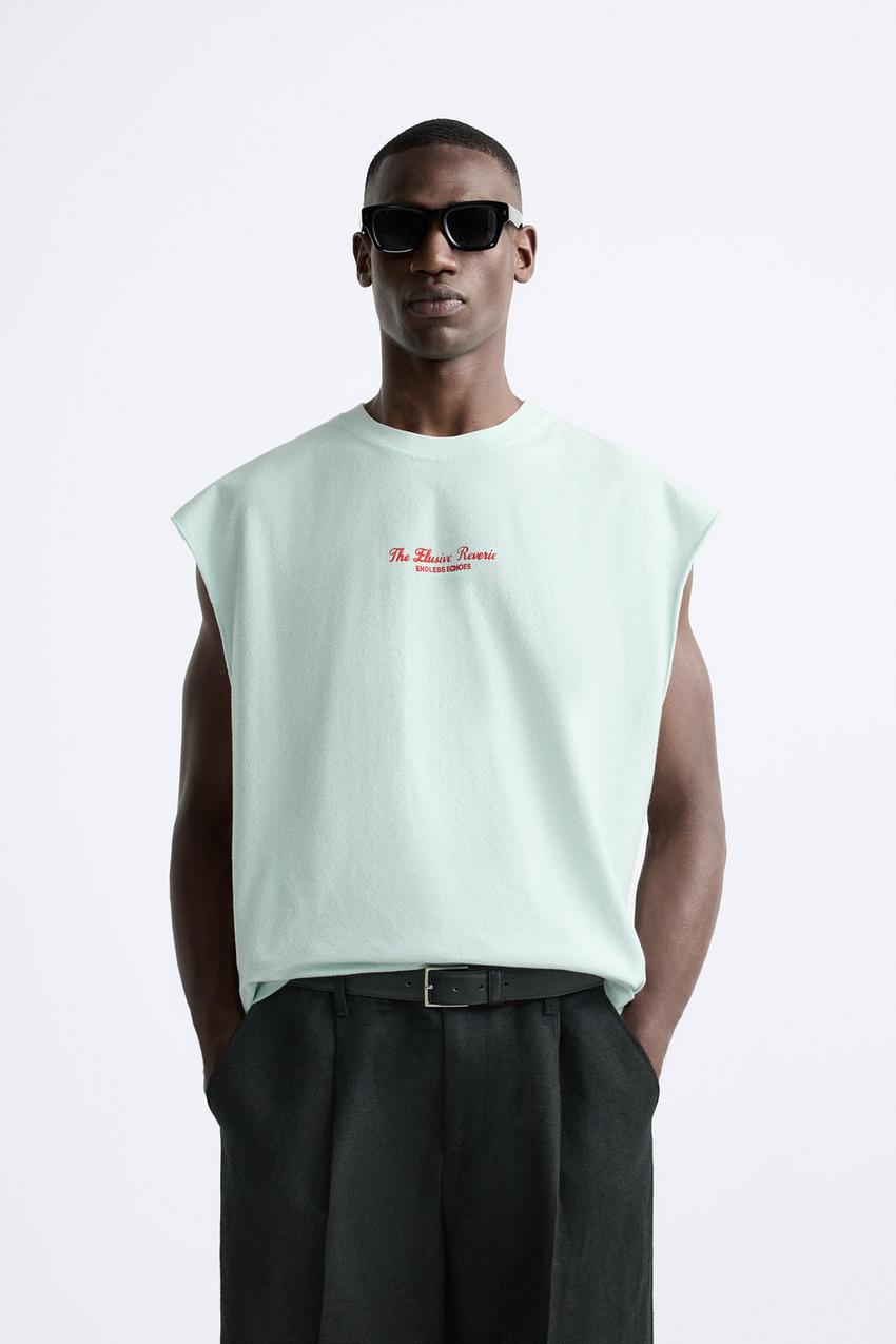 Zara Endless echoes sleeveless tank
