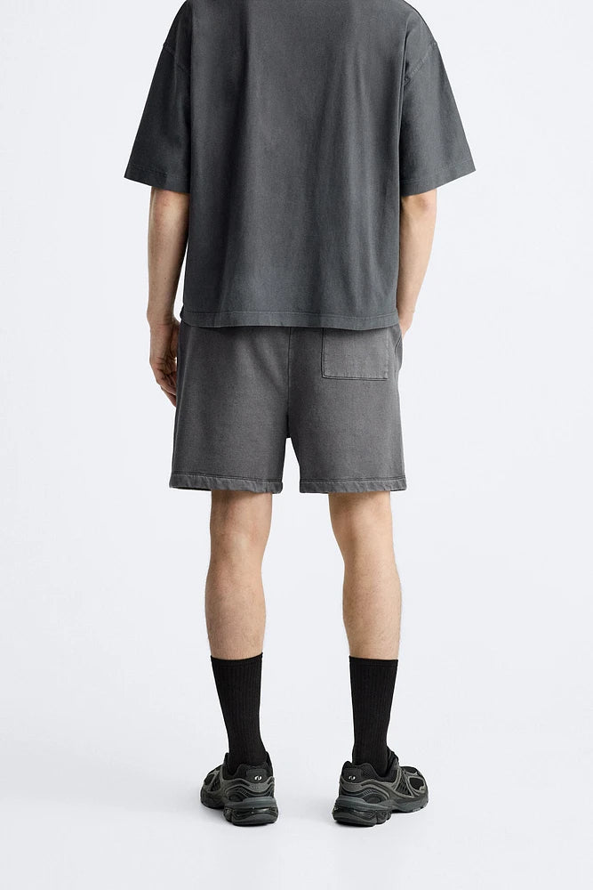 ZARA FADED JOGGER BERMUDA SHORT
