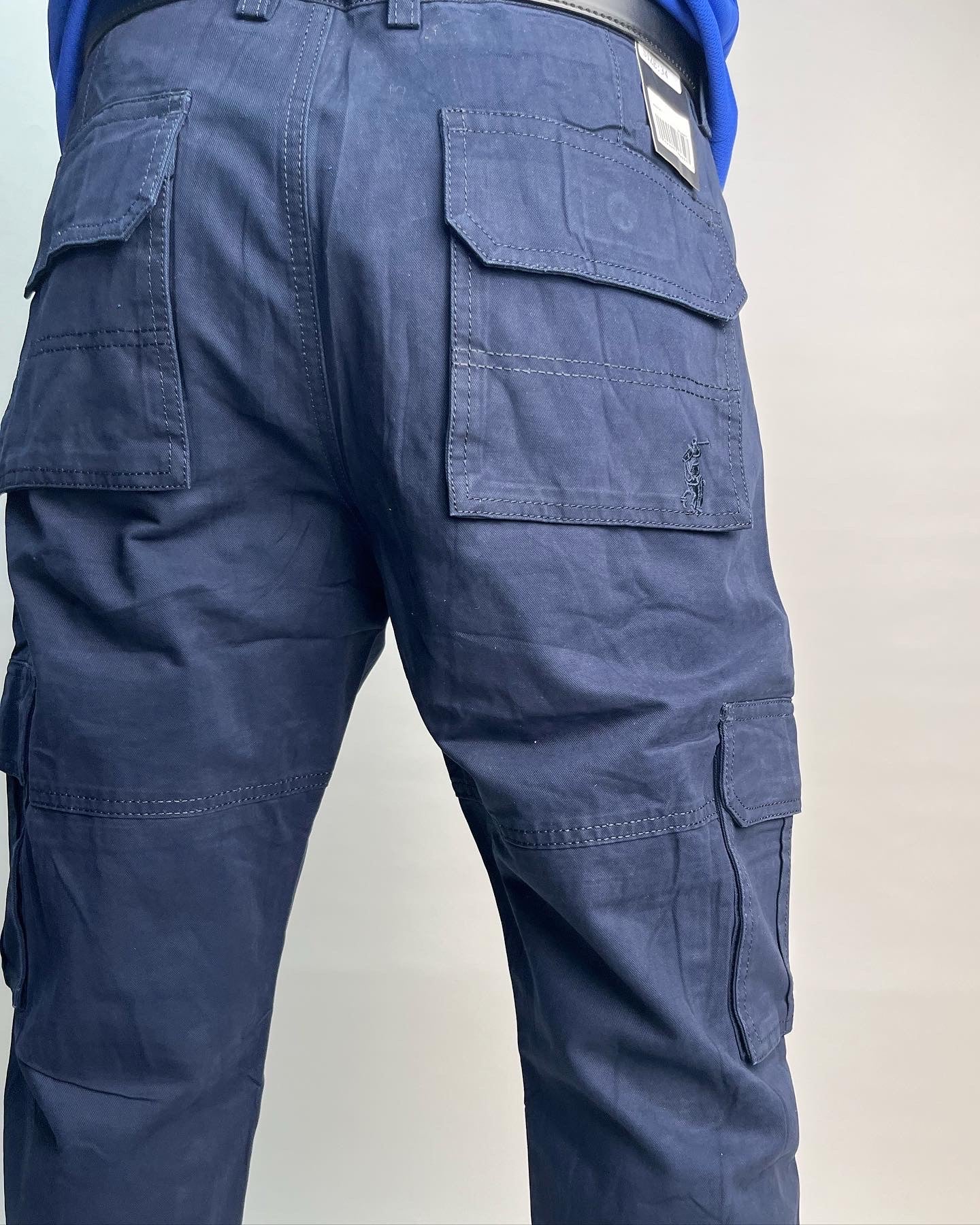 Polo cargo pants in navy blue