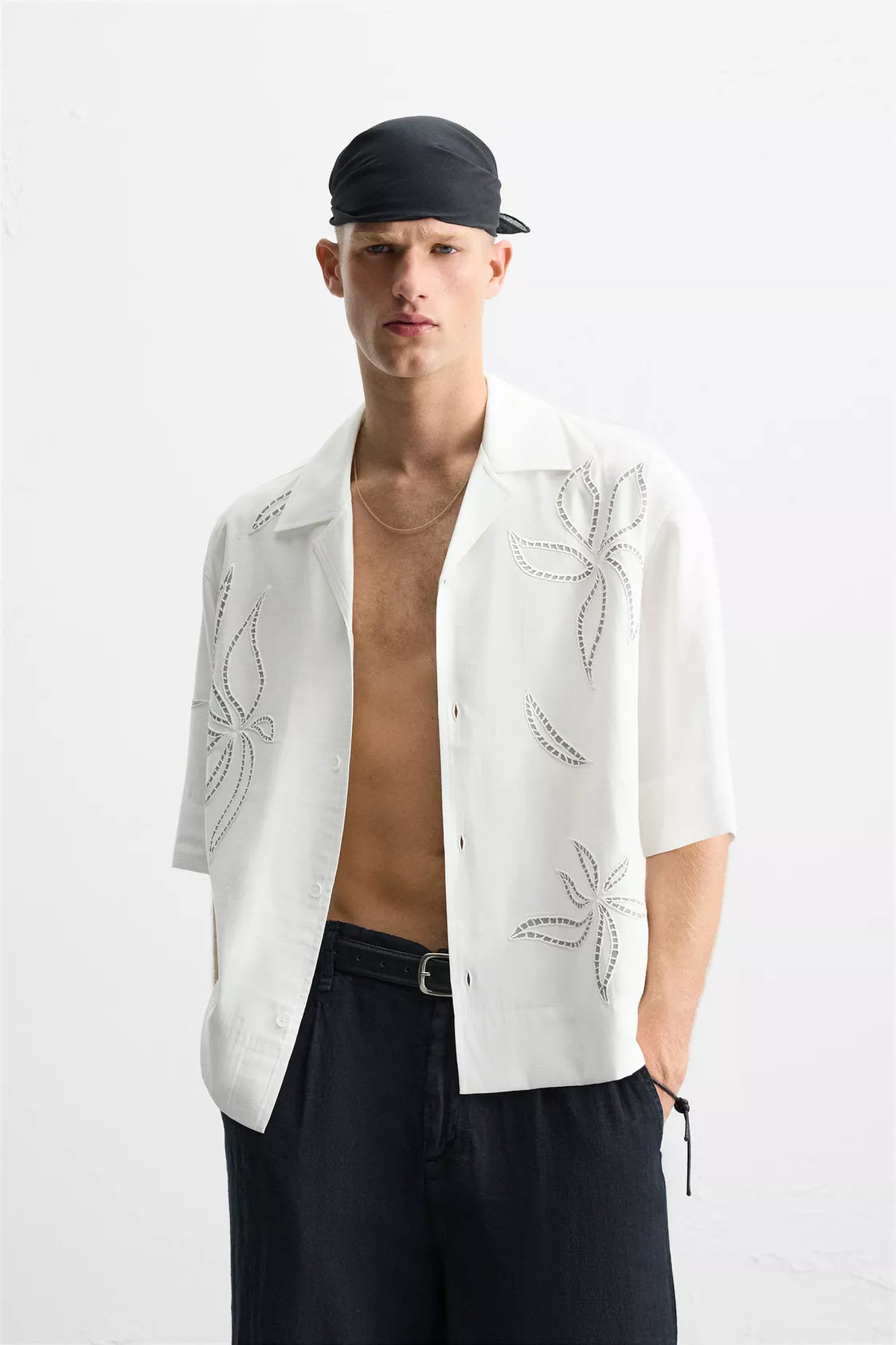 Retro club revere print shirt and short set