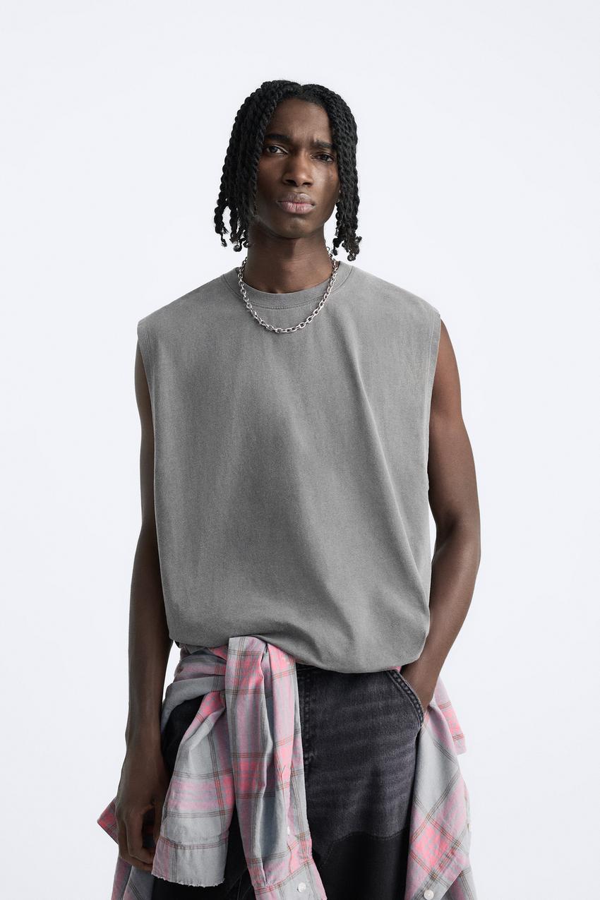 Zara Loose fit sleeveless tee