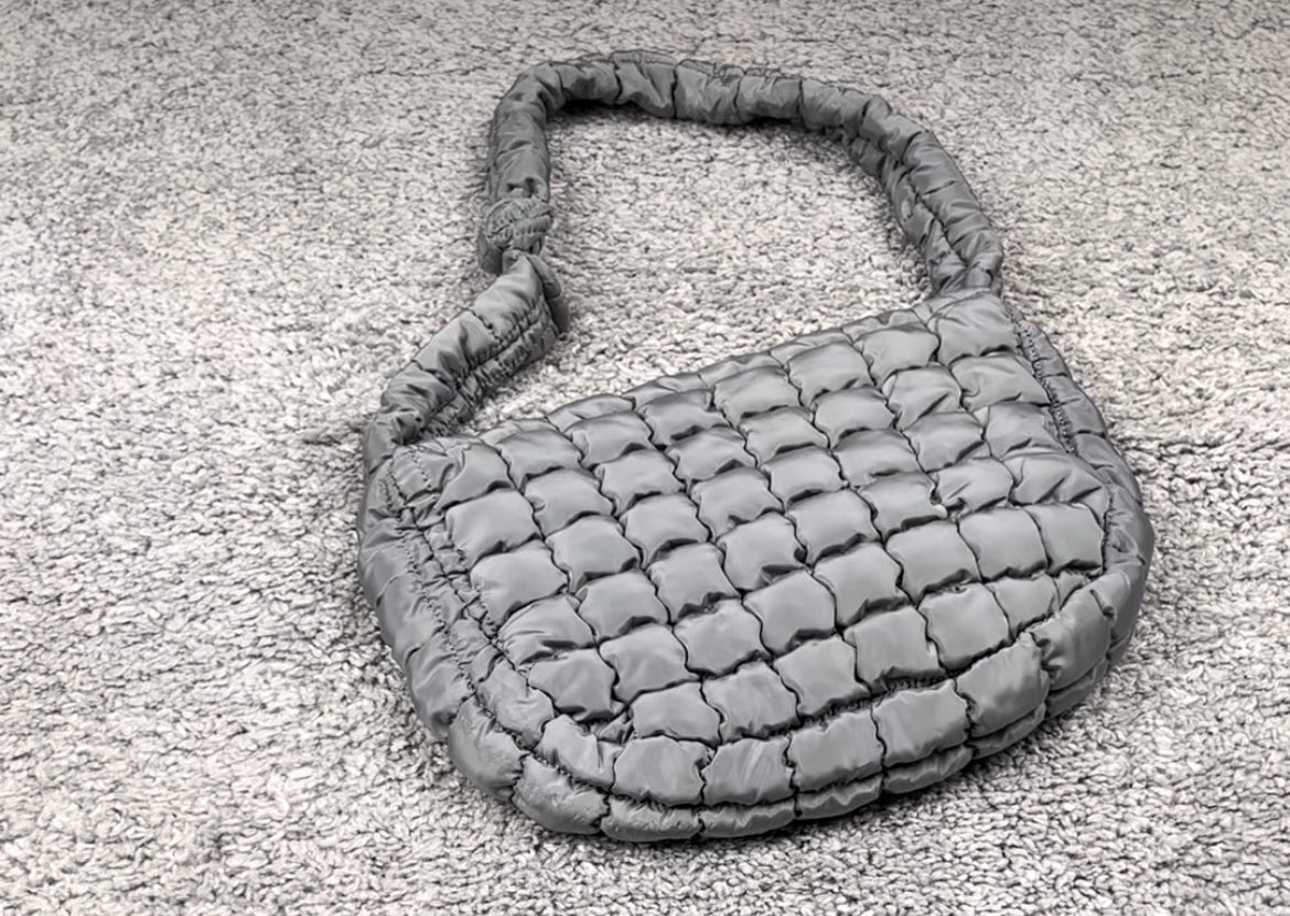 Quilted short length side bag