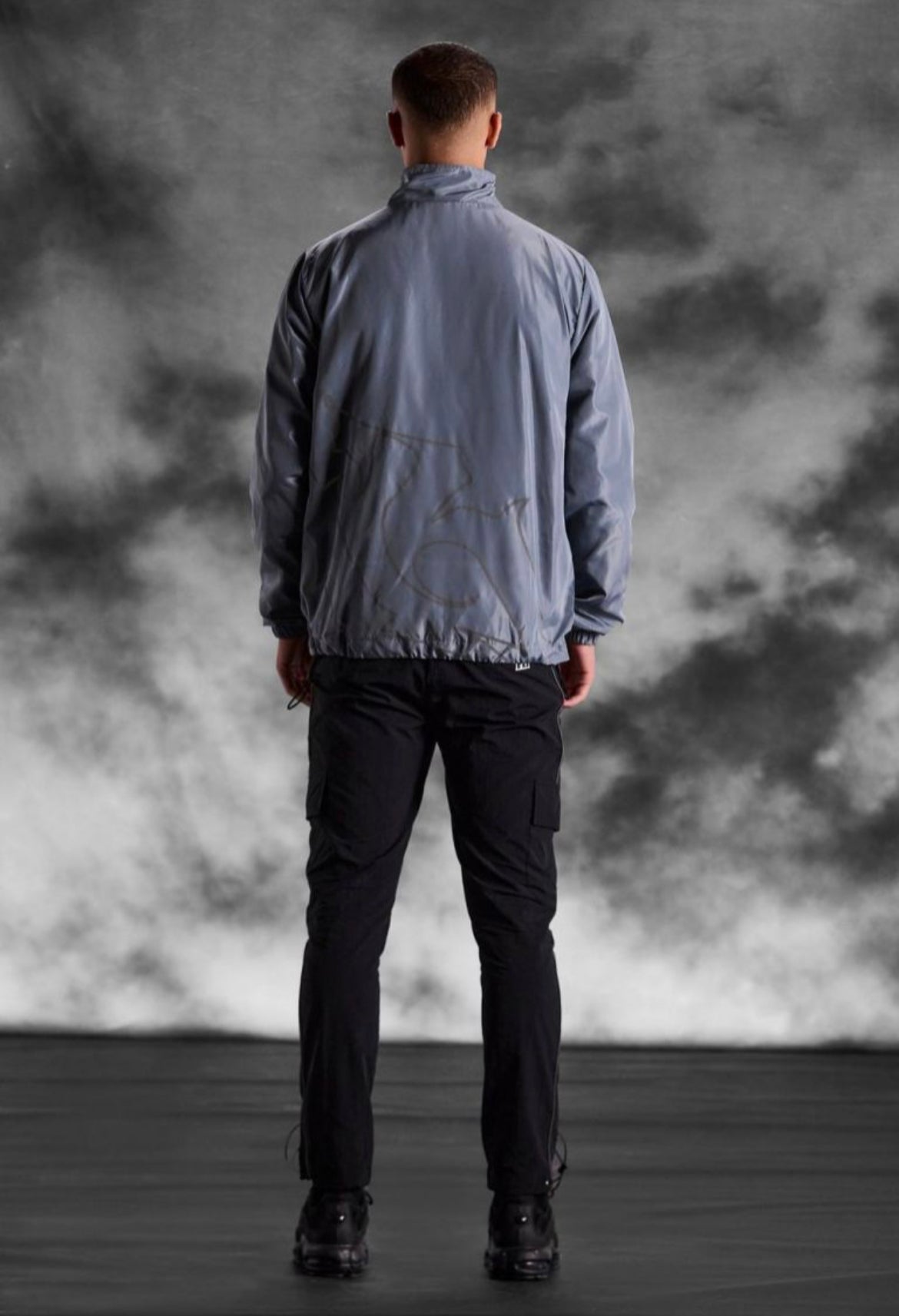Boohoo reflective funnel neck windbreaker jacket