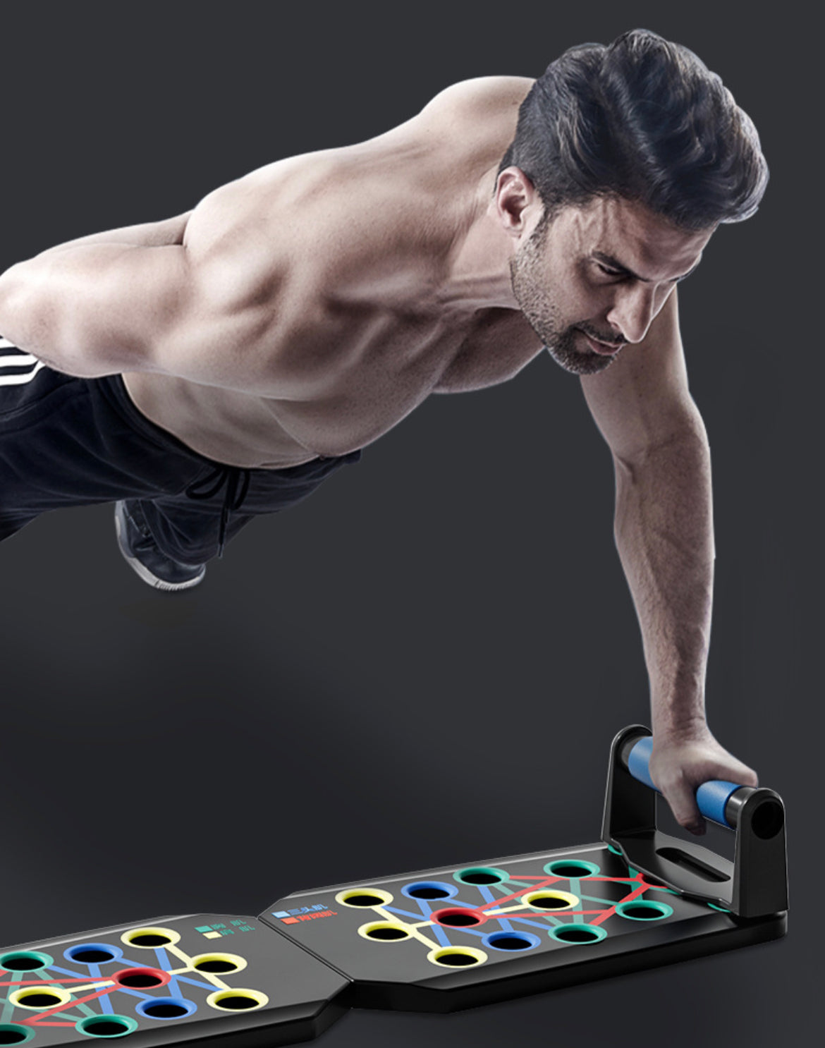 28 count push up board with extension bands