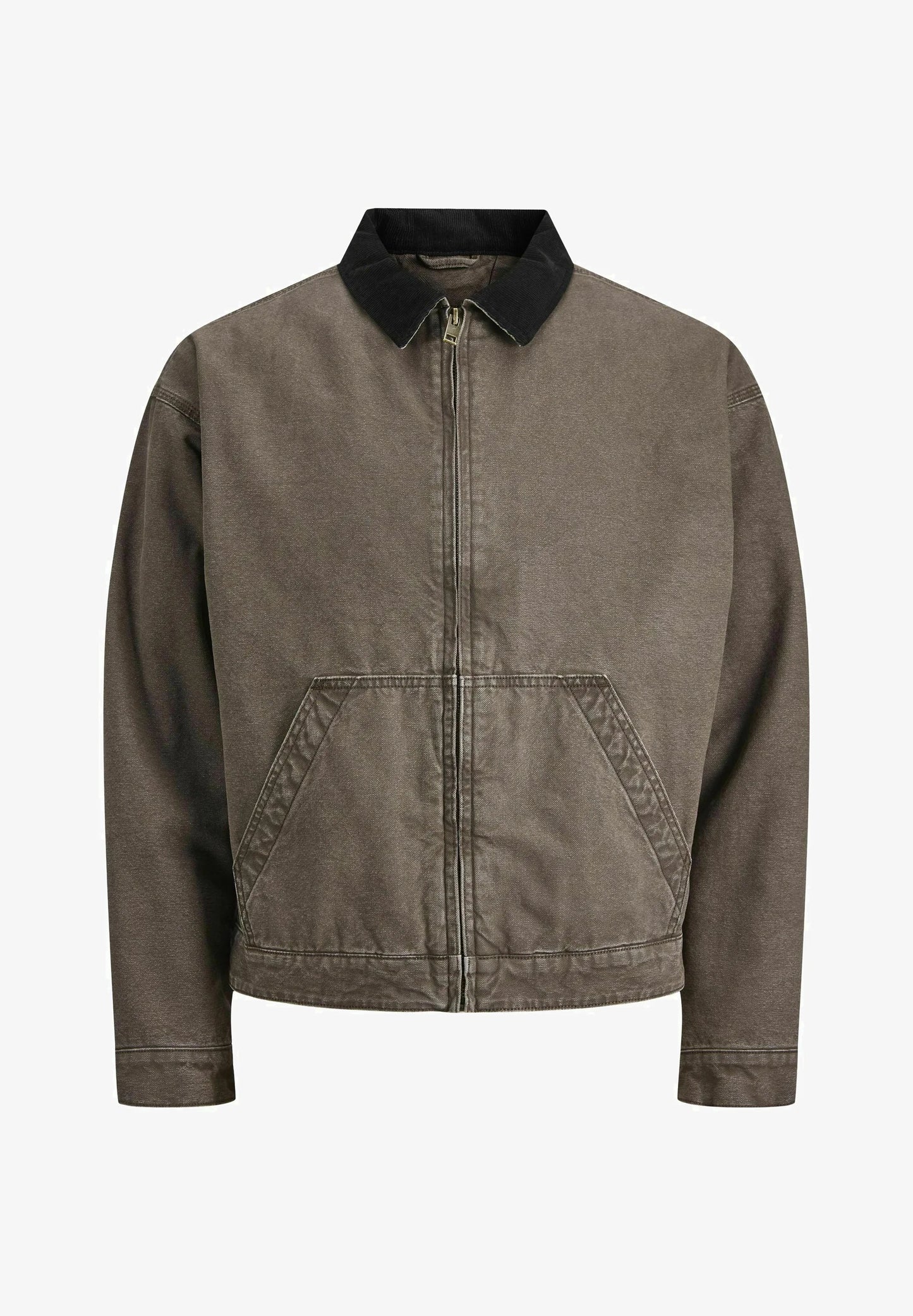 Jack & Jones corduroy collar jacket in chocolate brown