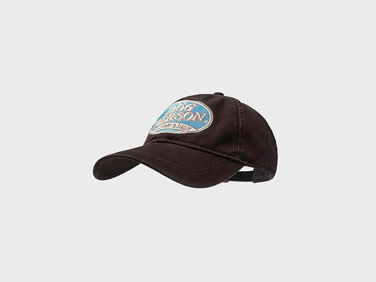 Dog person embroidered hat in brown
Size: Adjustable