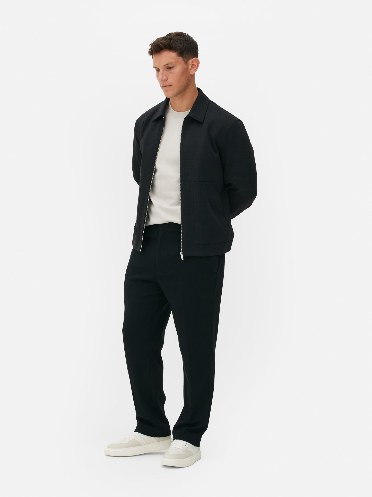 Pack of 2 Kem straight pants (black, brown)