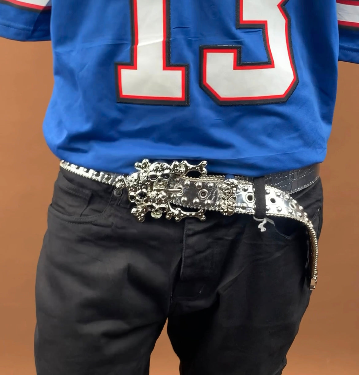 Goth rhinestone belt