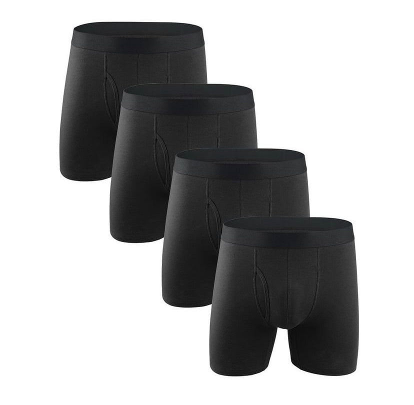Black Boxer Briefs 4-Pack