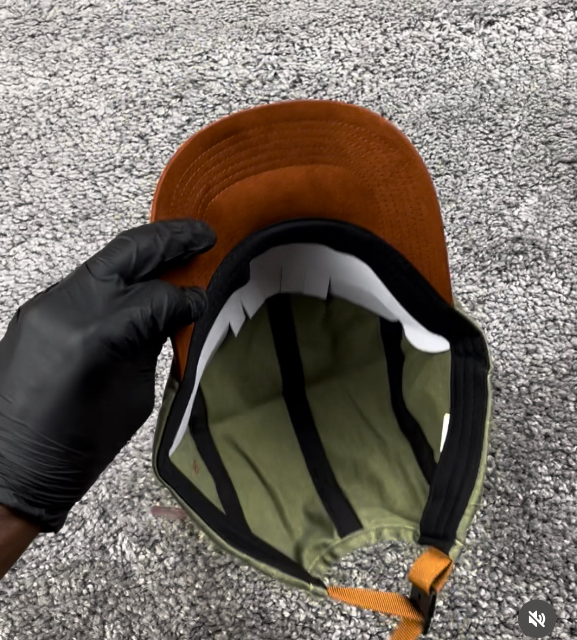 Supreme Khaki/brown color block panel hat