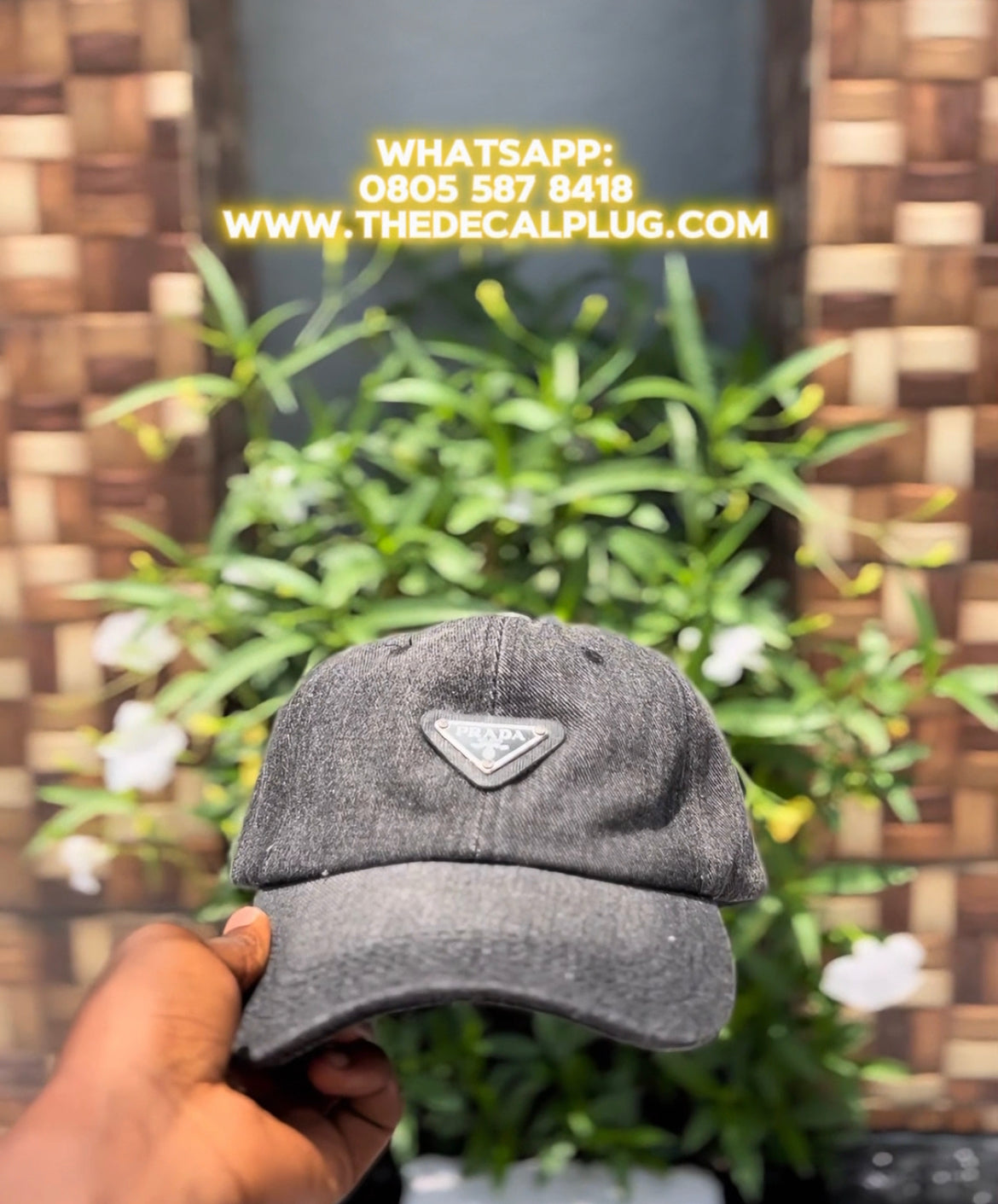Prada denim washed dad hat