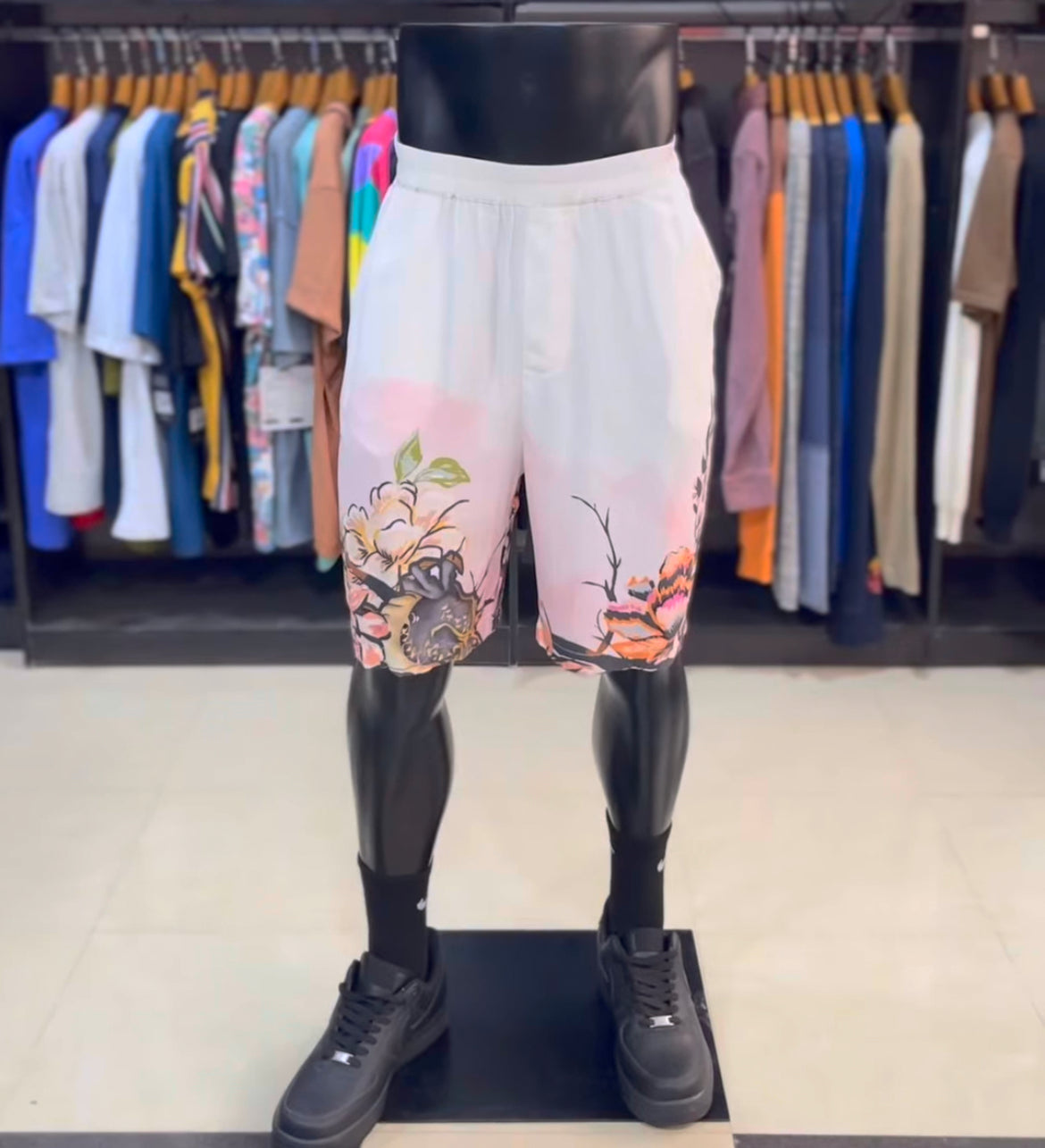 Boohoo floral linen shory