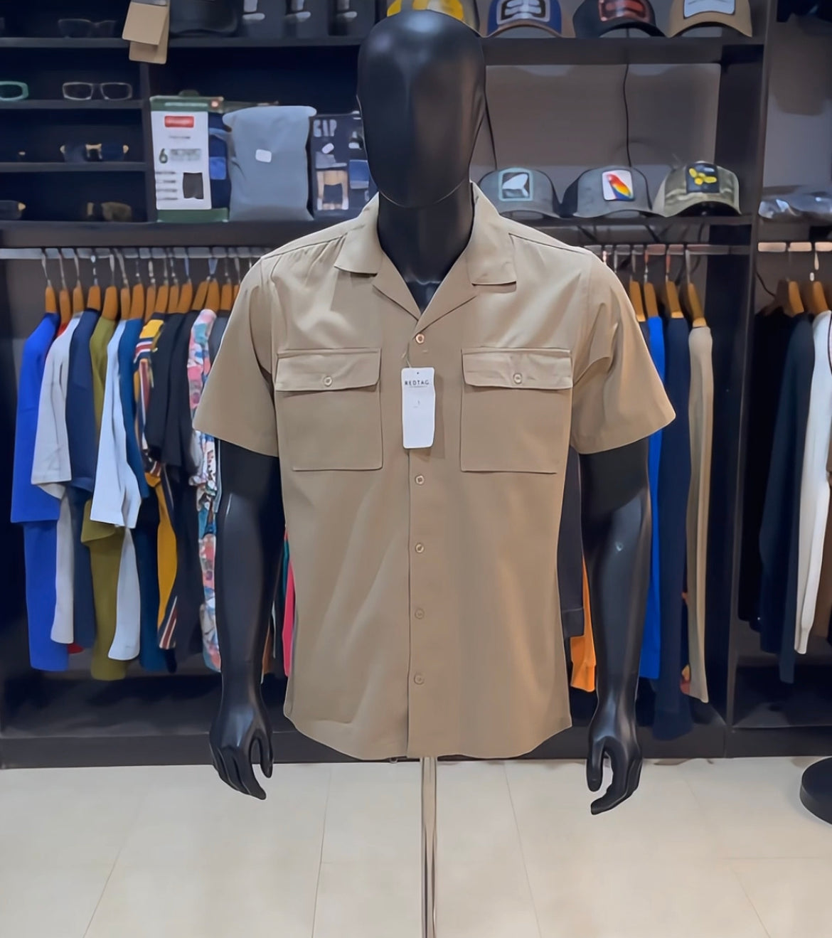 Redtag revere pocket shirt