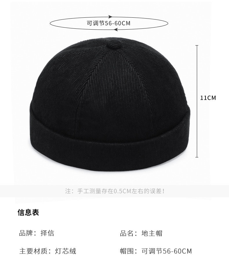 Corduroy docker hat
