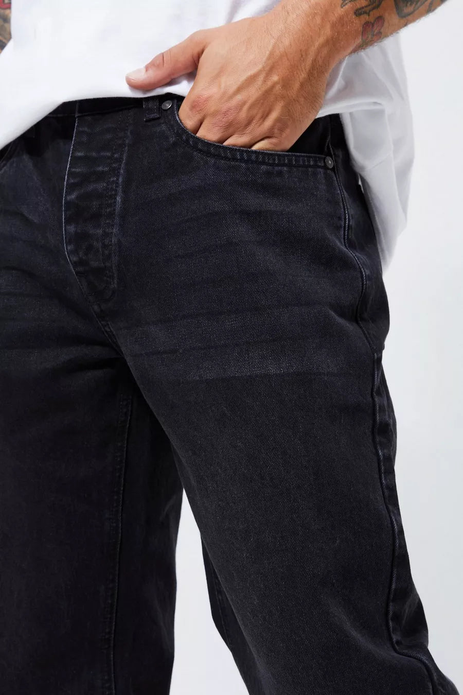 Boohoo RELAXED RIGID JEANS