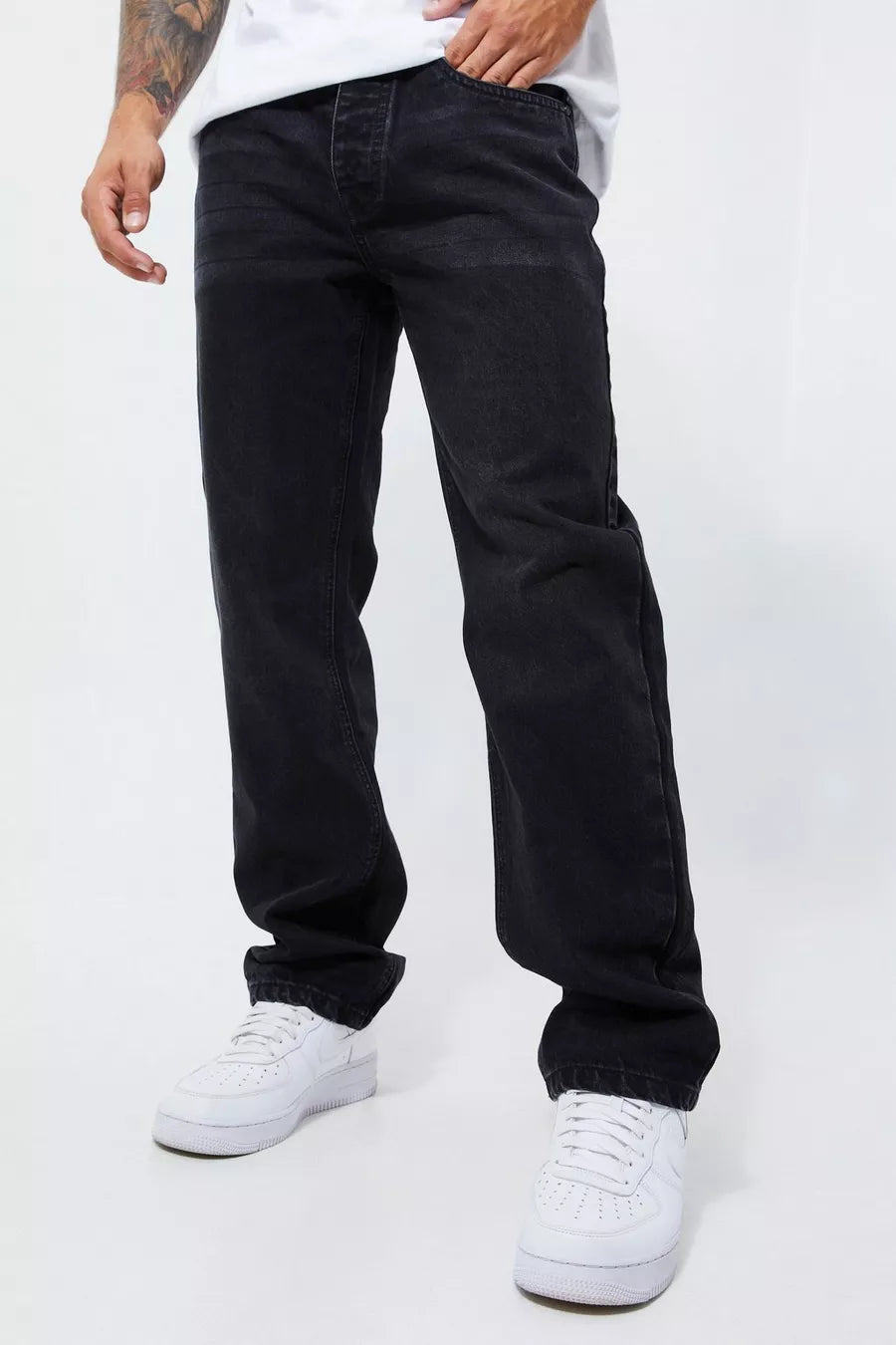 Boohoo RELAXED RIGID JEANS