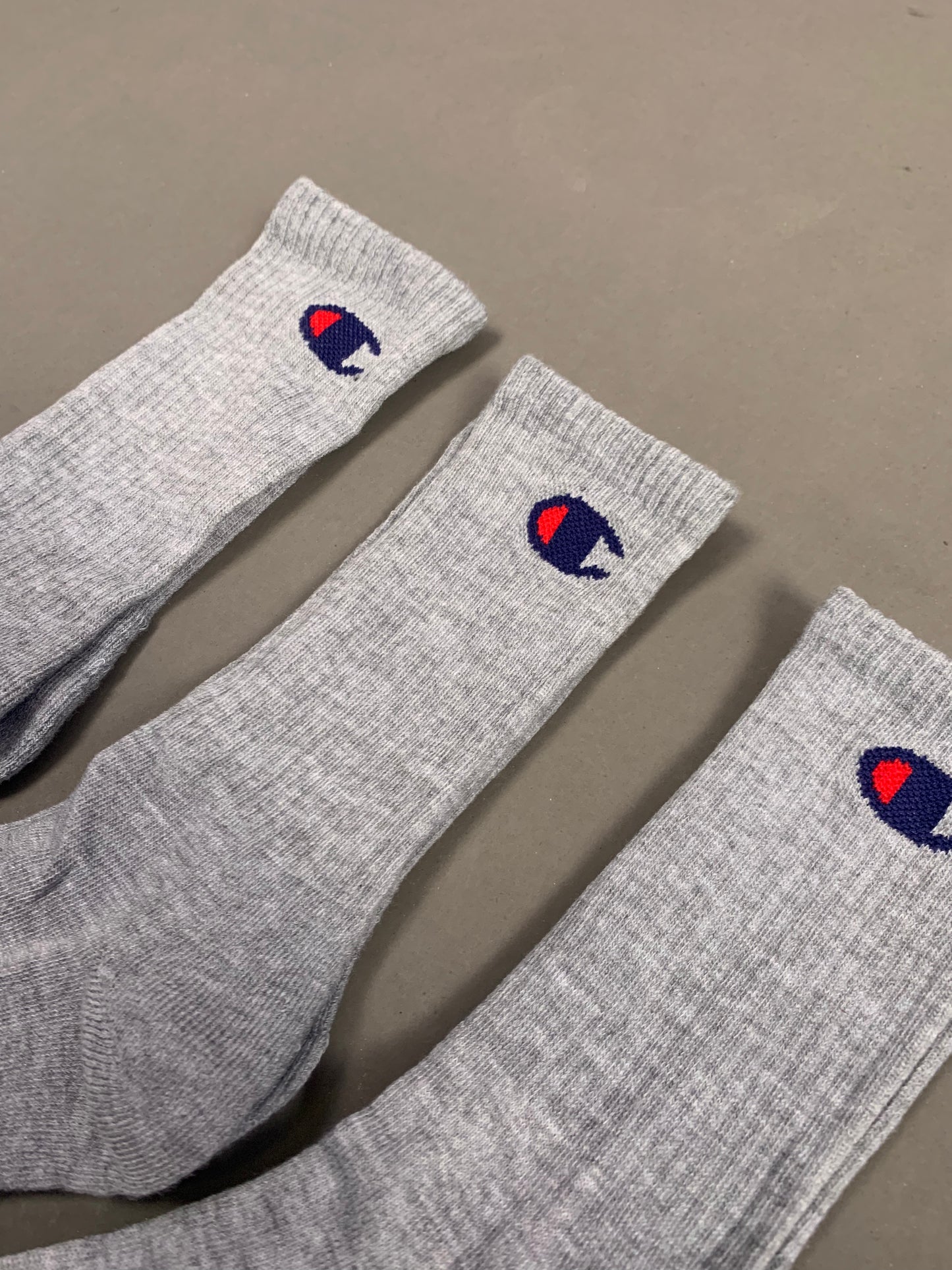 Champion pack of 3 crew socks in grey