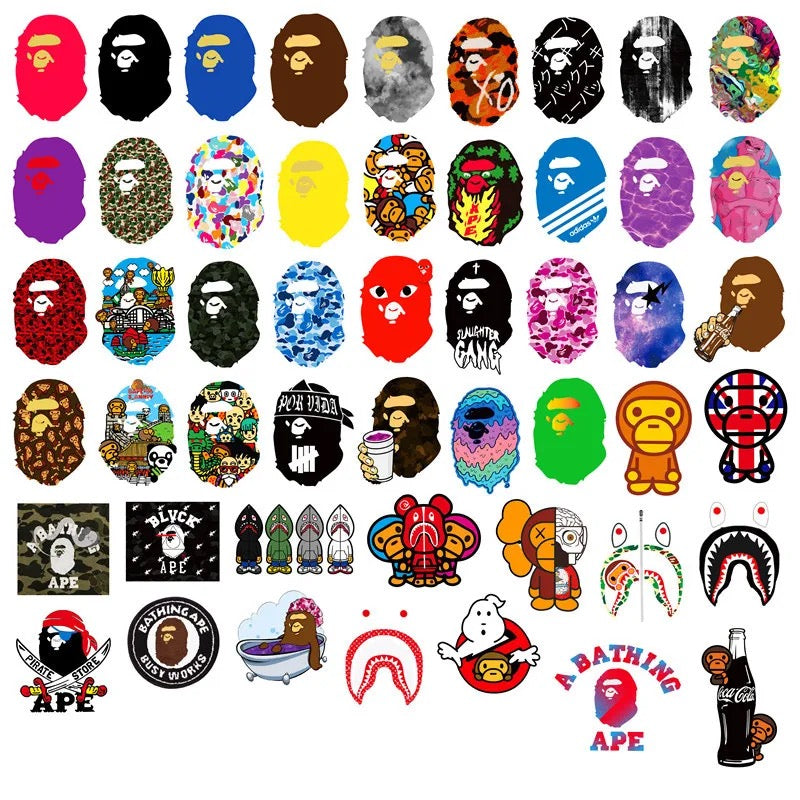 Bathing bape pack of 50 stickers