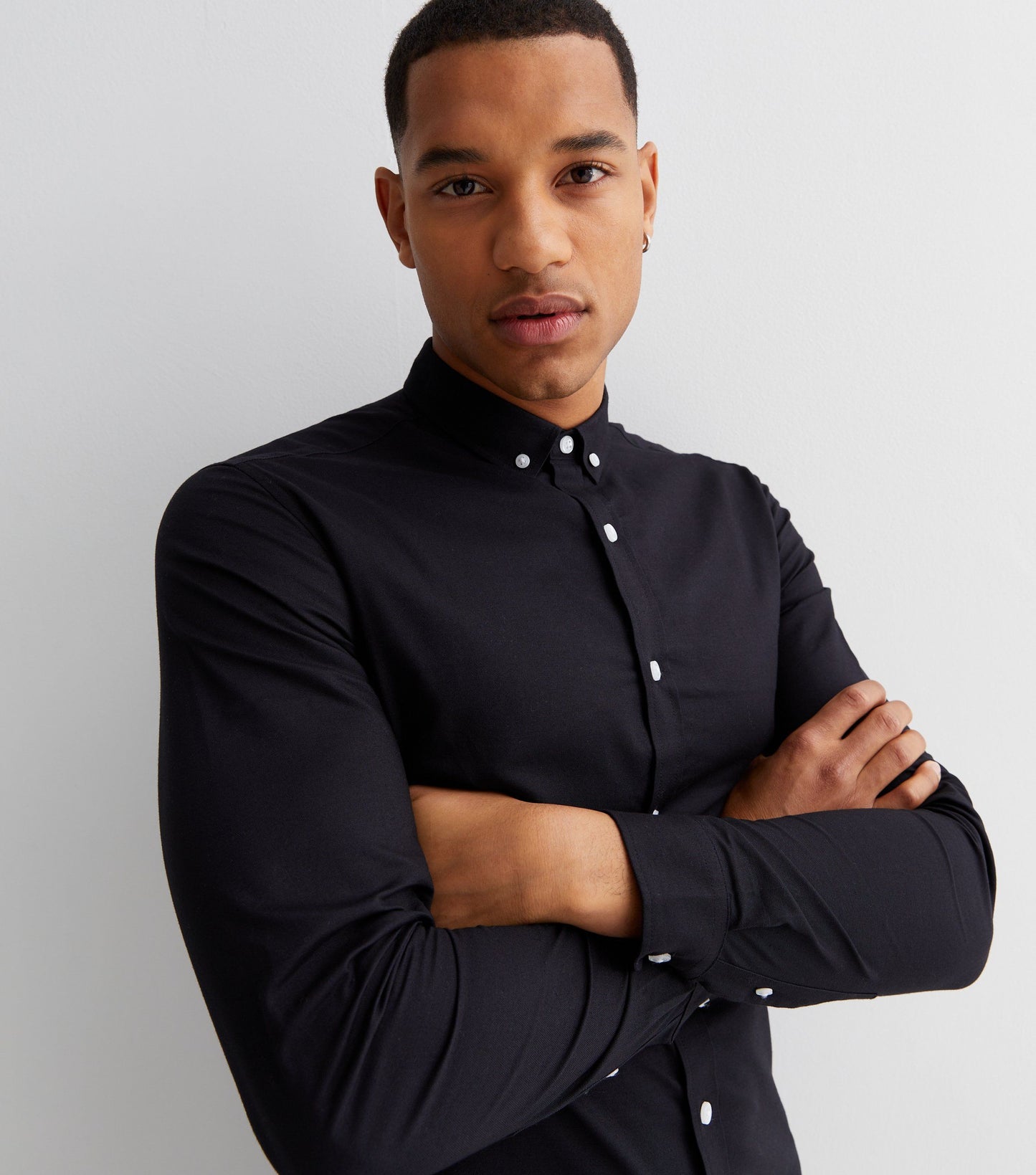 New look muscle fit longsleeve oxford shirt
