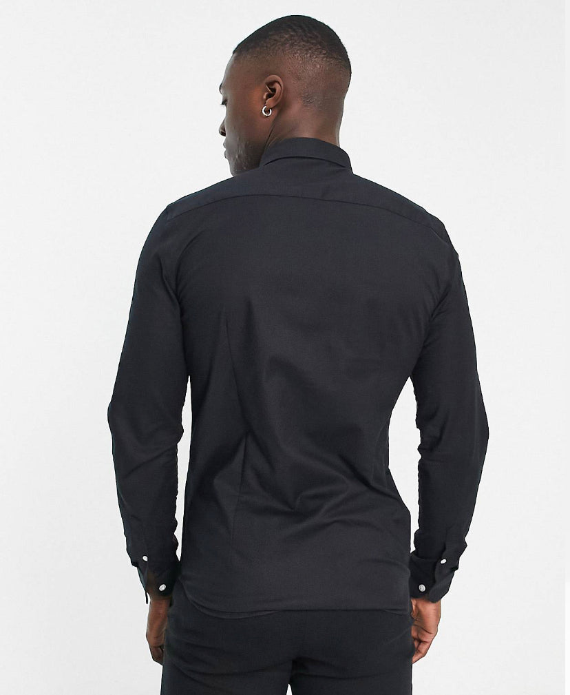 New look muscle fit longsleeve oxford shirt