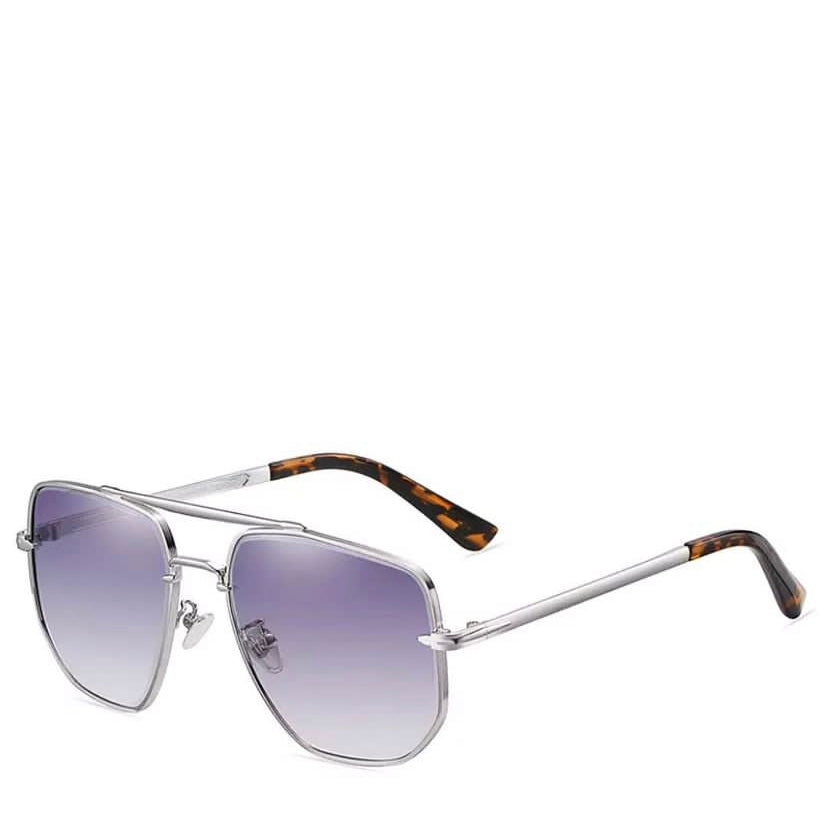 Gradient lens aviator frame glasses