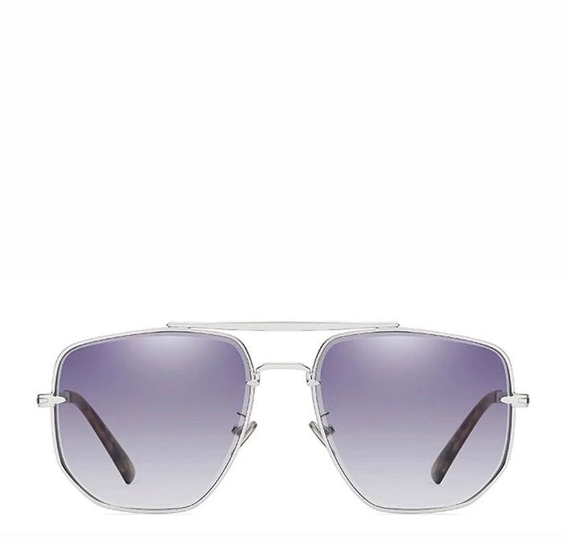 Gradient lens aviator frame glasses