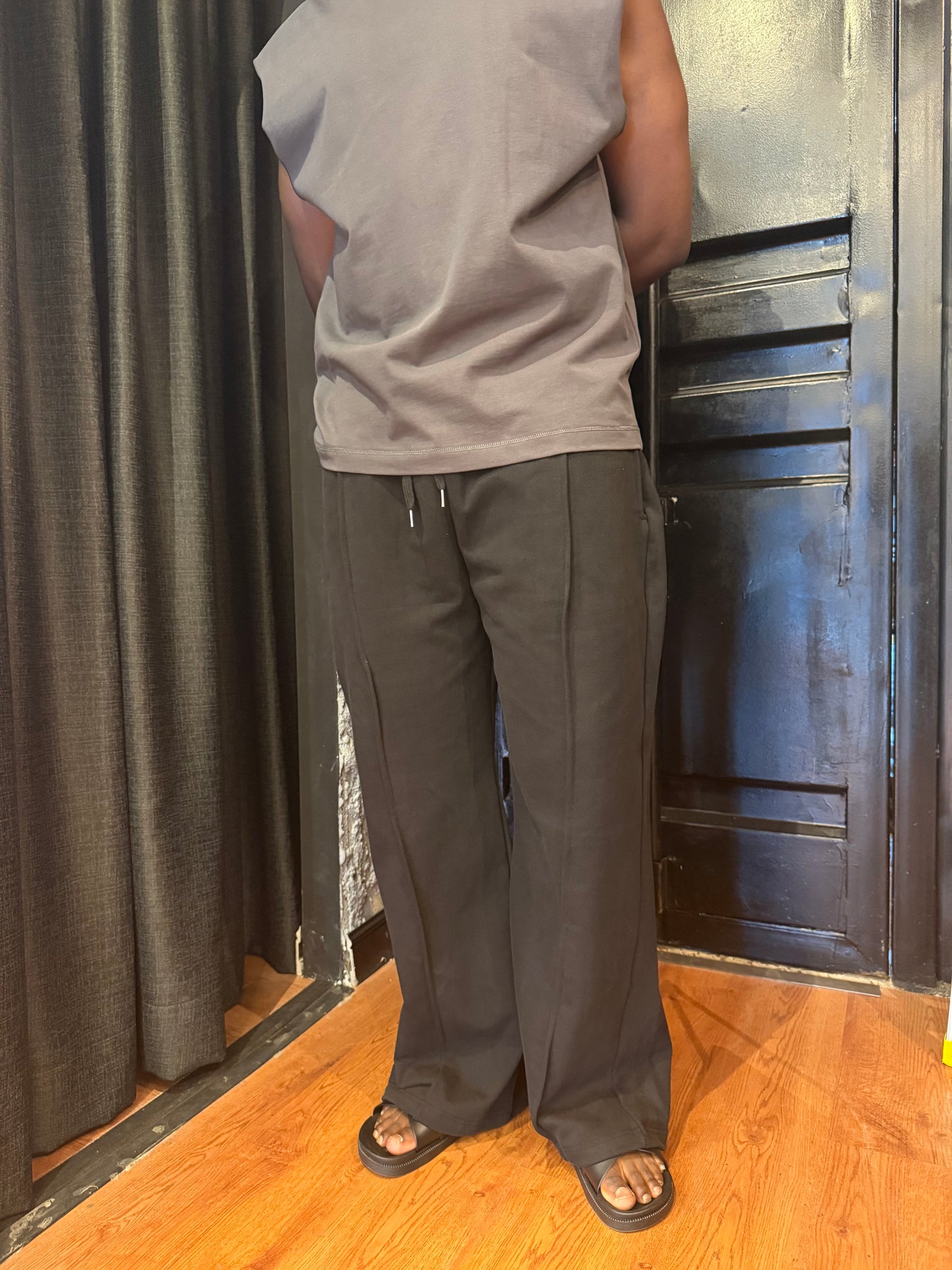 Ribbed baggy jogger