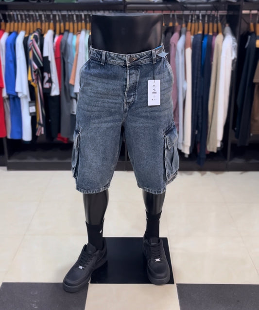 Primark baggy utility denim short