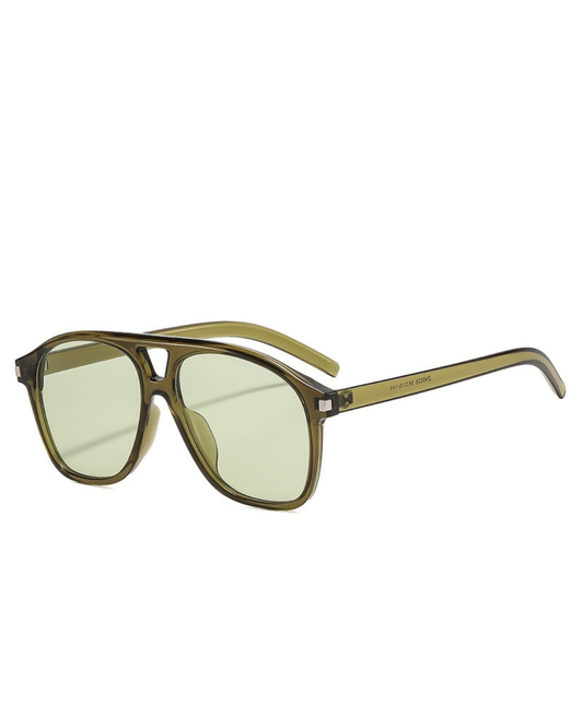 Olive green aviator glasses