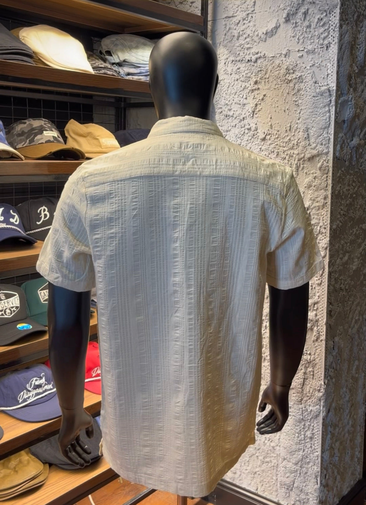 Zudio creased shortsleeve shirt in cream