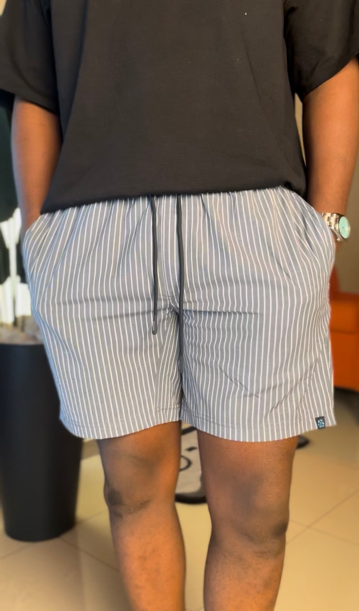 TV stripe swim short