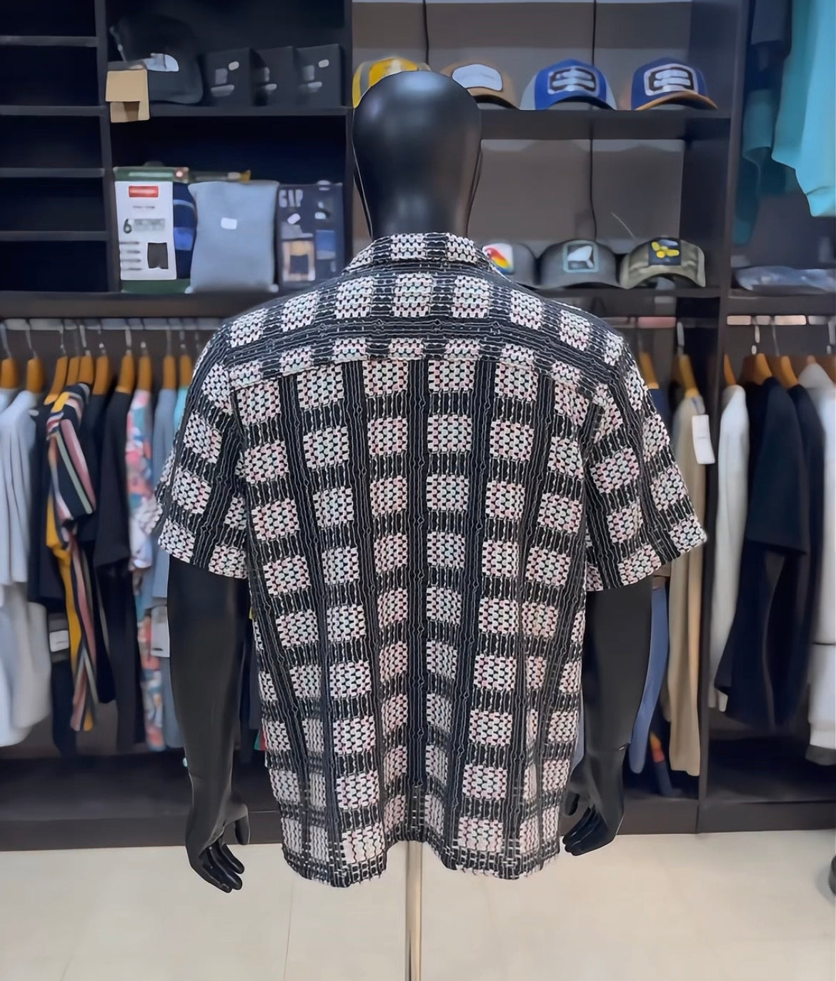Primark knit block design revere shirt