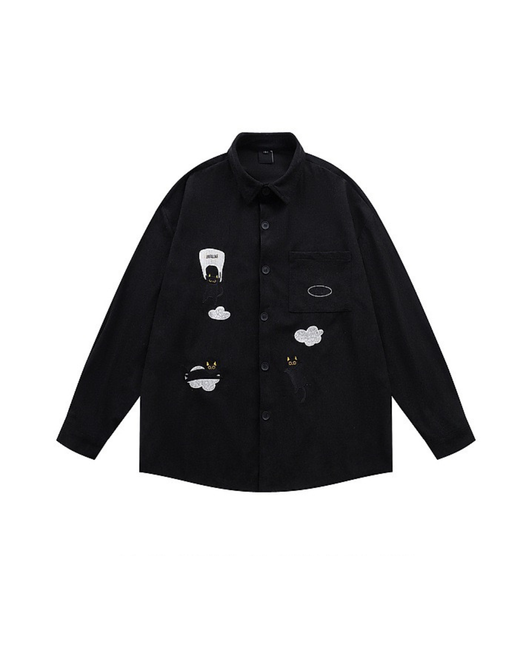 Embroidered corduroy shirt