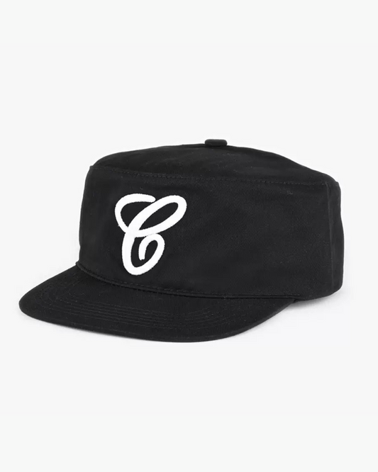 Embroidered flat top hat