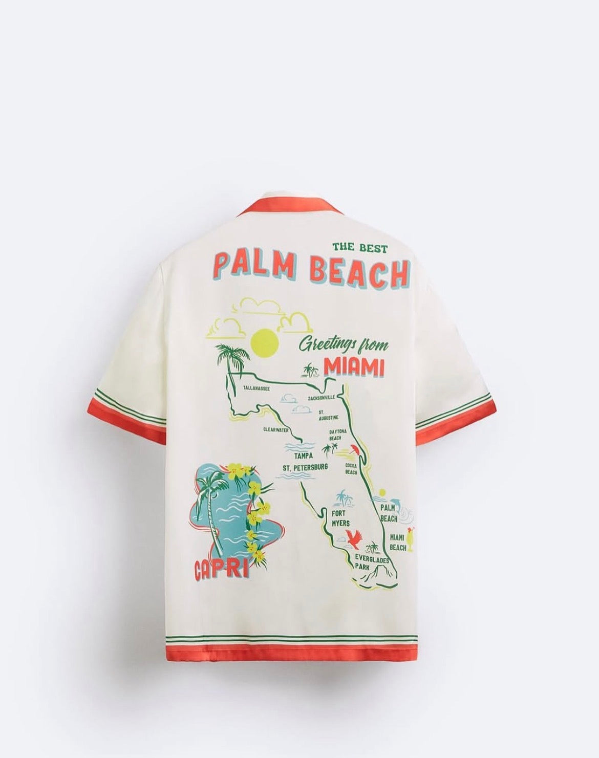 Zara el camino silk revere shirt