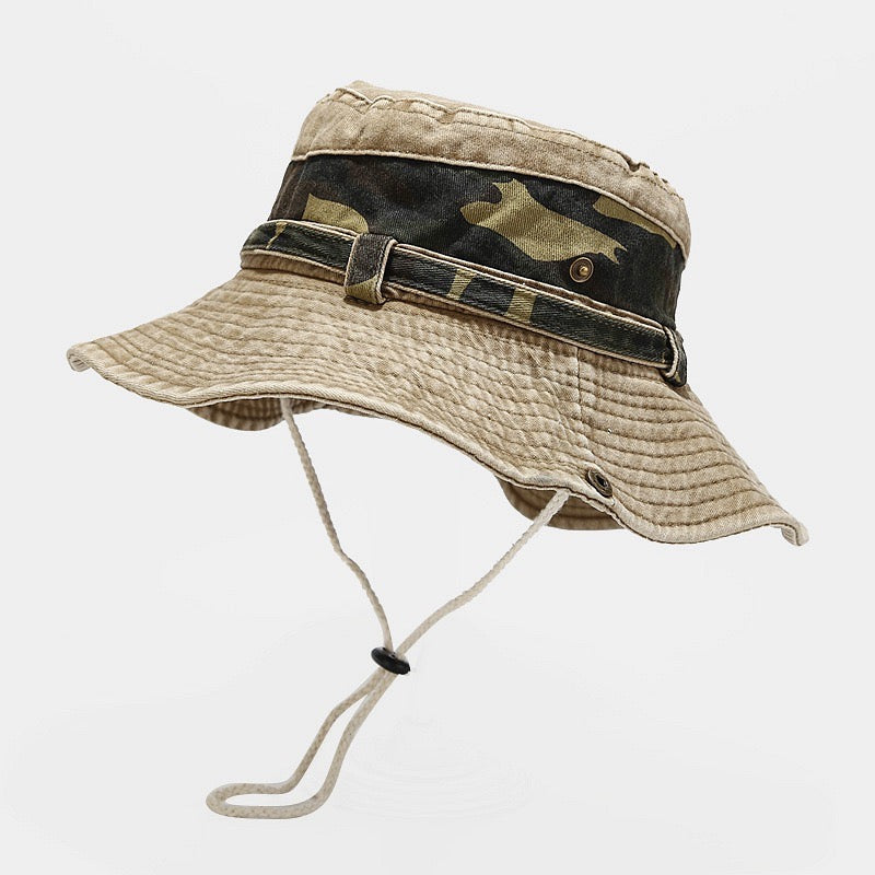 Washed camo mix hat