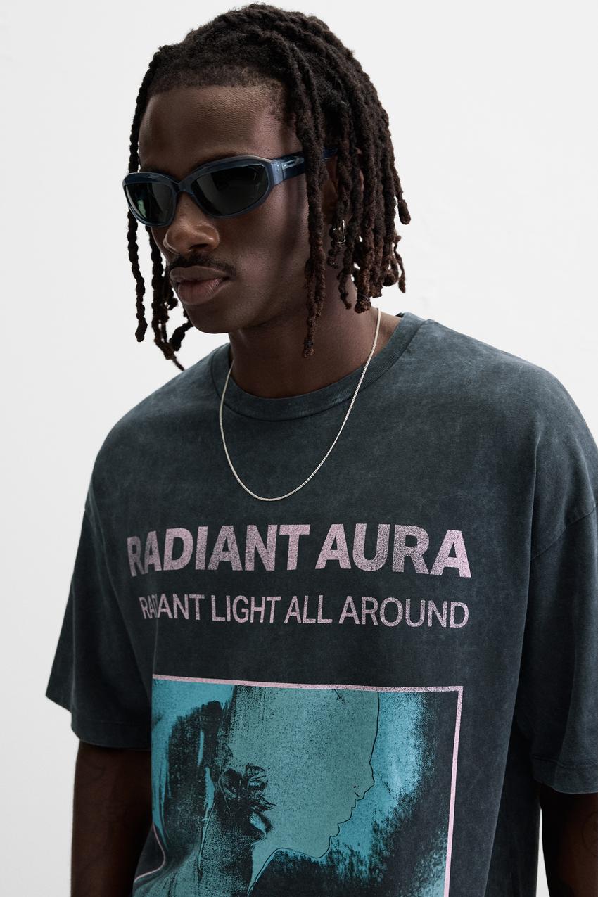 Zara Washed effect radiant aura tee