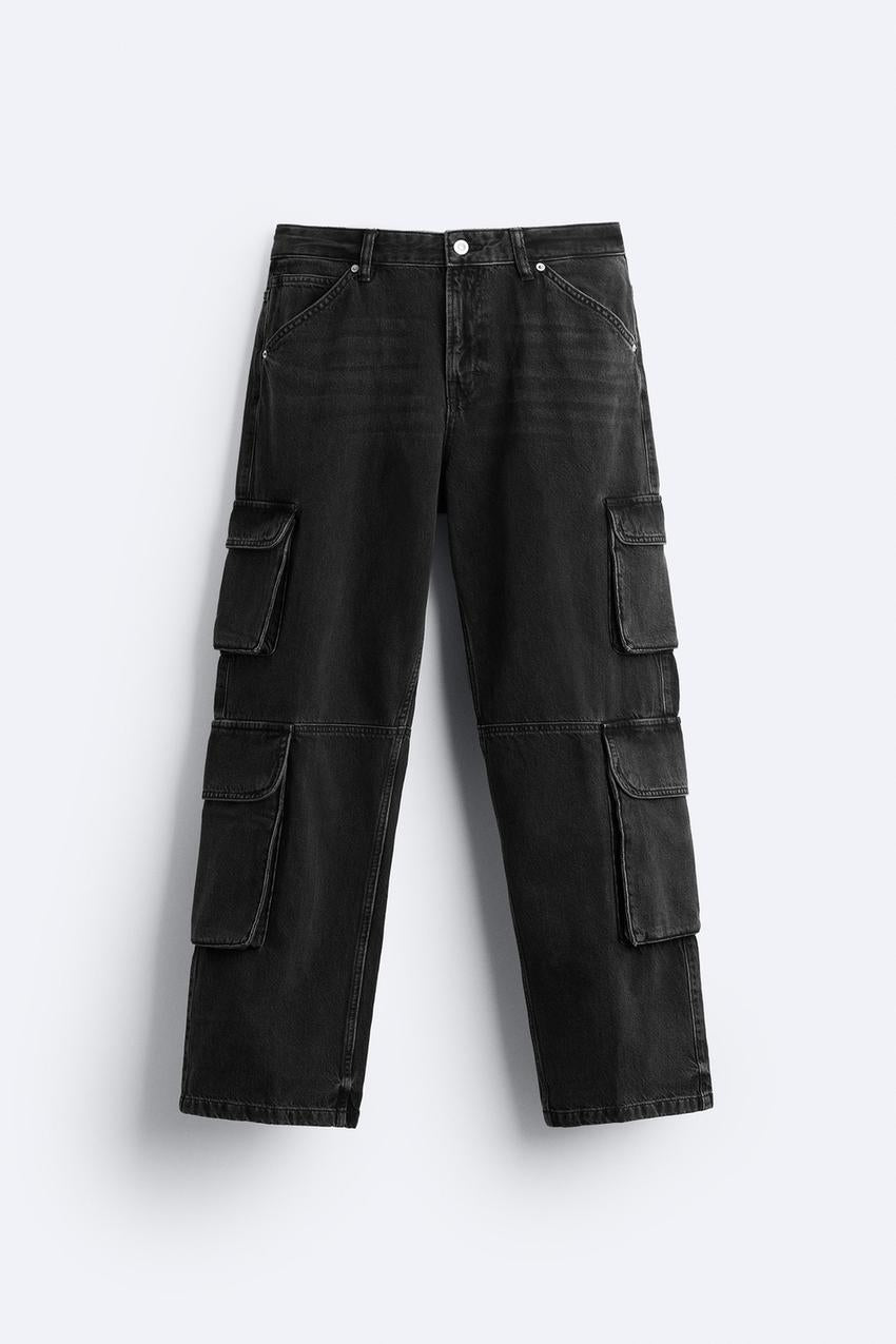 ZARA UTILITY JEANS WITH POCKETS