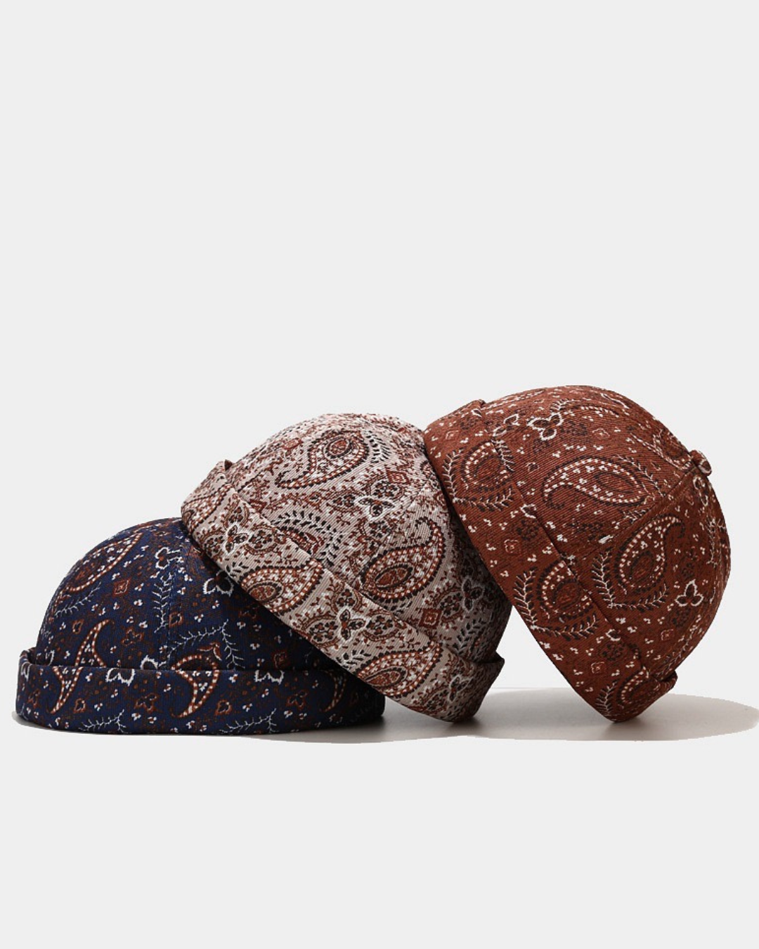 Paisley print docker hat