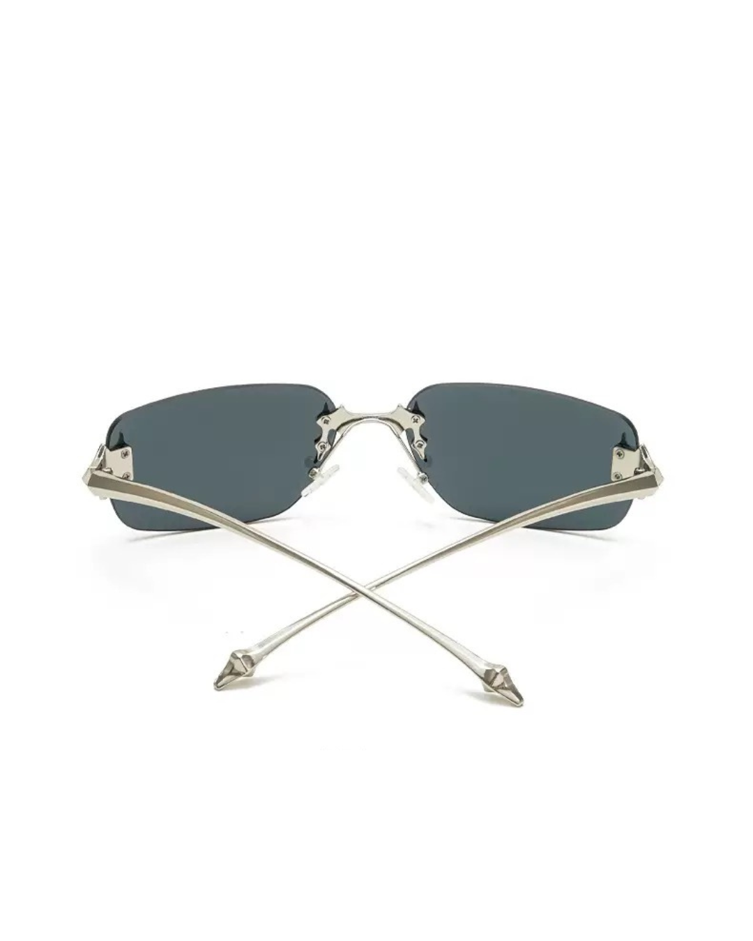Rimless Y2K glasses