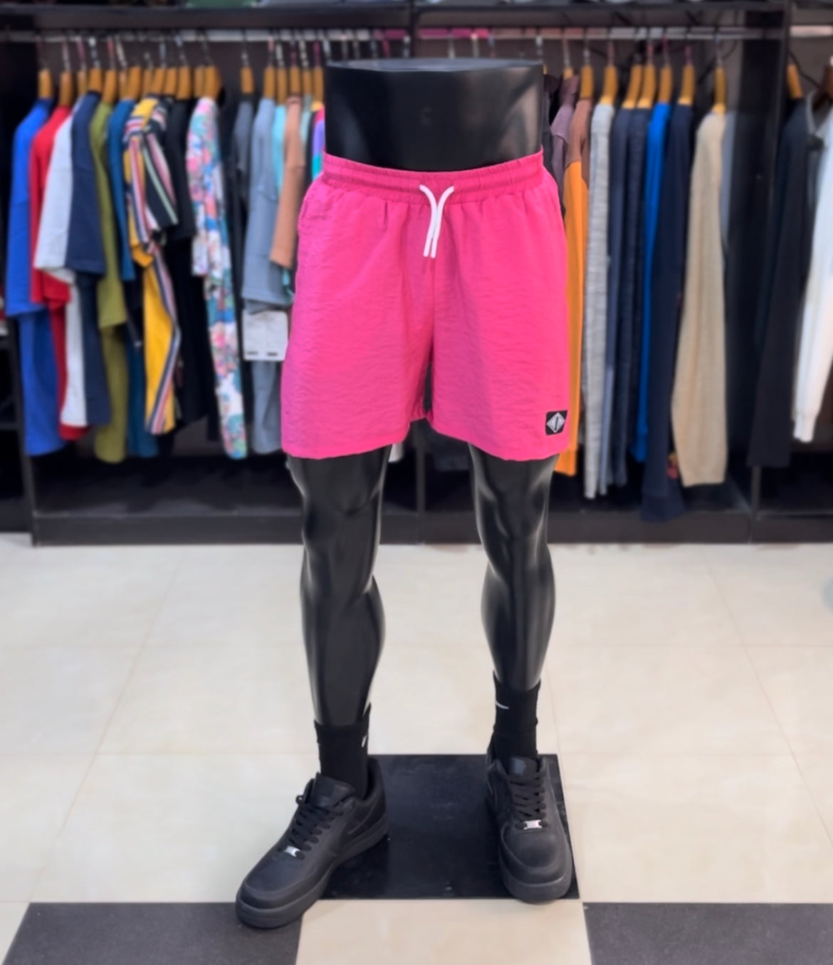 Boohoo mid length swim short pink