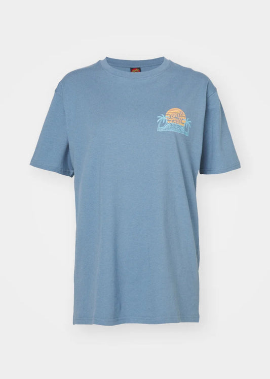 Santa Cruz SC palm tee in blue