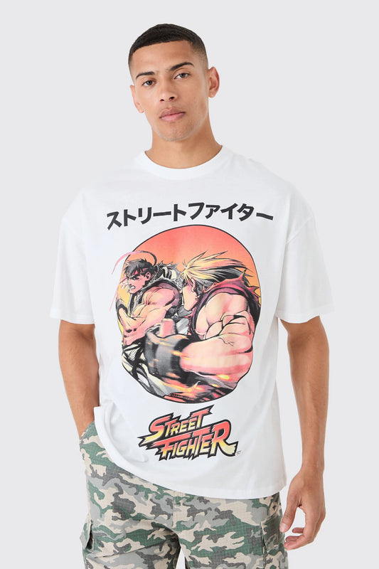 Boohoo street fighter oversized tee