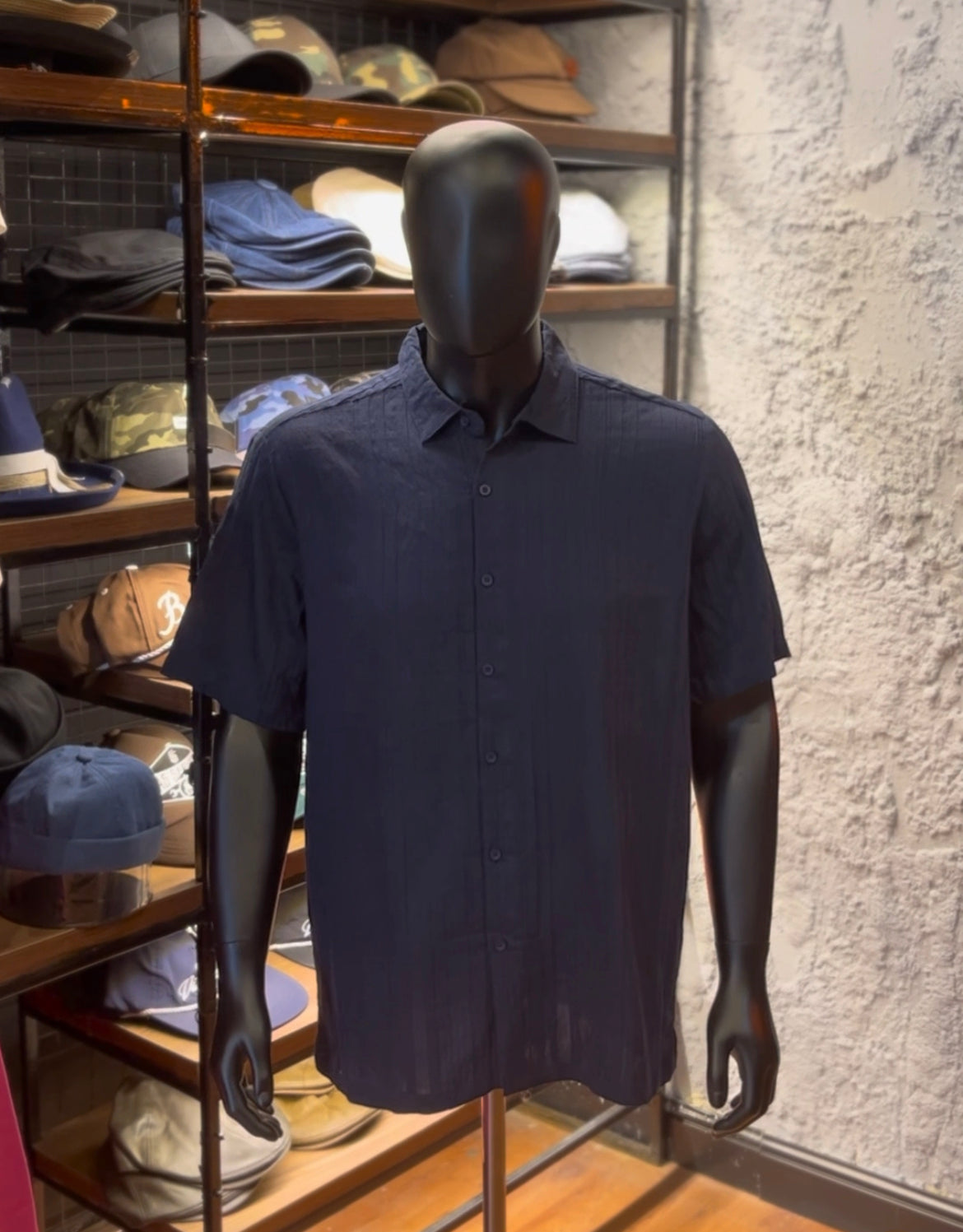 Zudio cotton shirt in navy blue