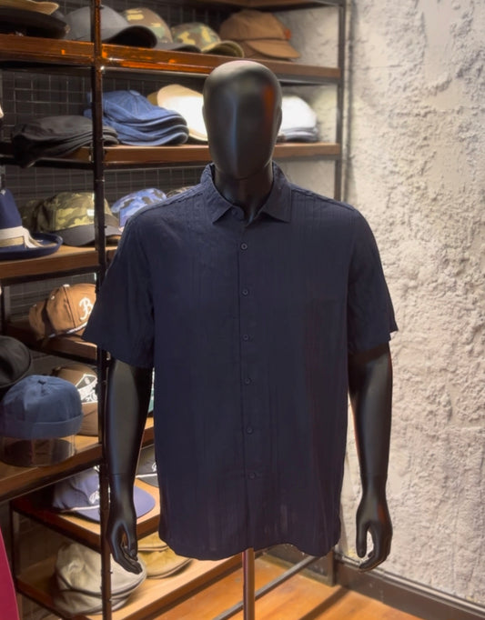 Zudio cotton shirt in navy blue